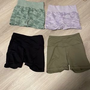 workout shorts two w camo print have a butt scrunch